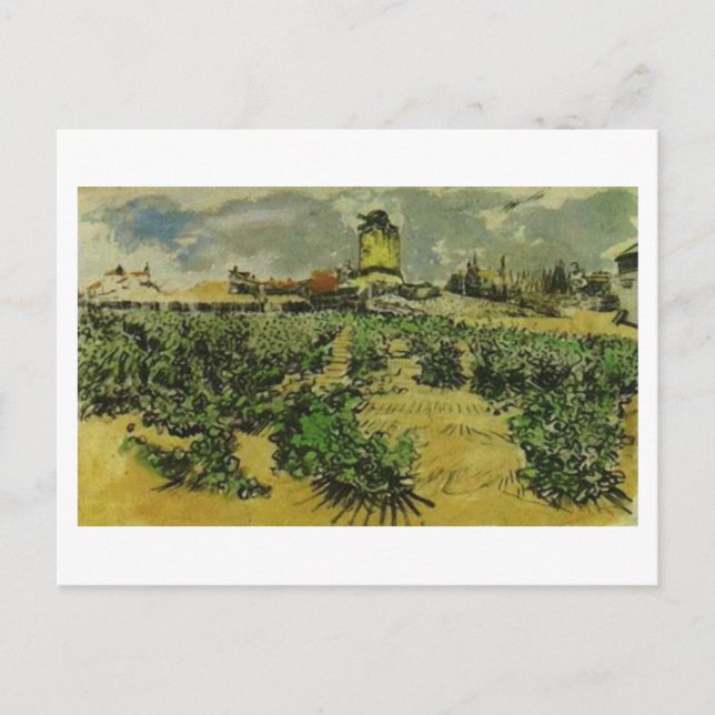Carte Postale Moulin d'Alphonse Daudet, Vincent van Gogh (Devant)