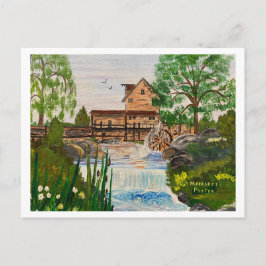 Carte Postale Moulin Olmstead, Comté de Warren, IL c. 1983 MEJP