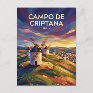 Carte Postale Moulins à vent de Campo de Criptana Espagne