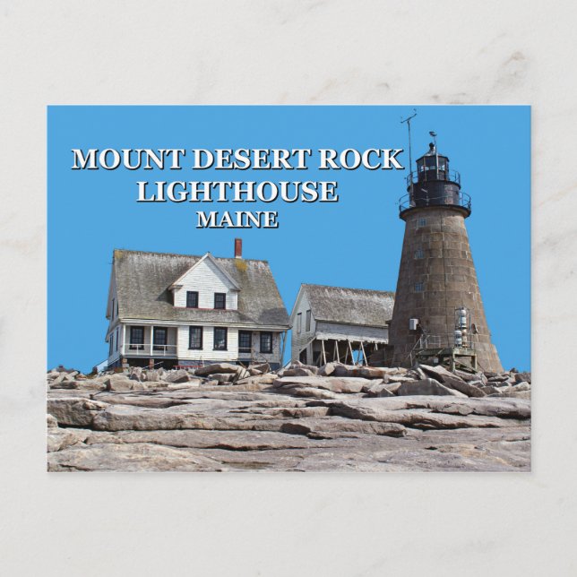 Carte Postale Mount Desert Rock Lighthouse, Maine Postcard (Devant)