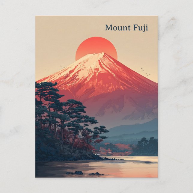 Carte Postale Mount Fuji vintage (Devant)