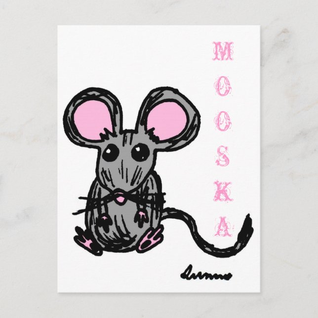 Carte postale Mouse Mooska (Devant)