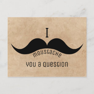 Carte Postale Moustache marrante