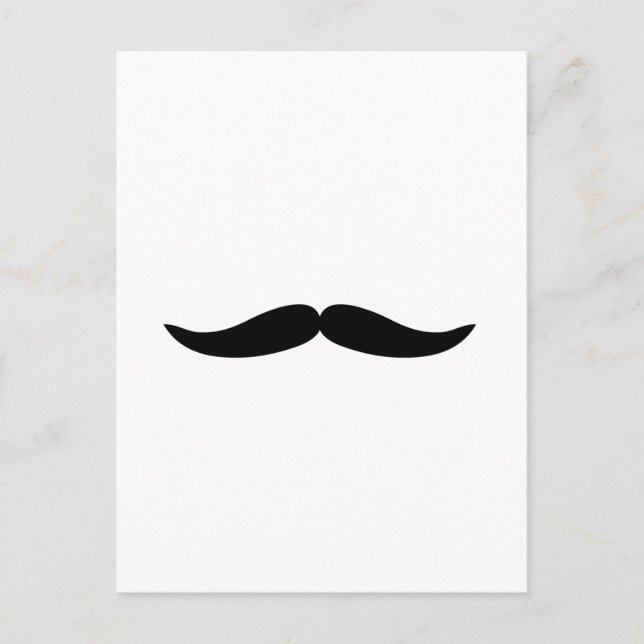 Carte Postale Moustache noire ou moustache (Devant)