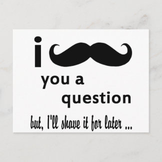 Carte Postale Moustache Vous une question Cadeaux