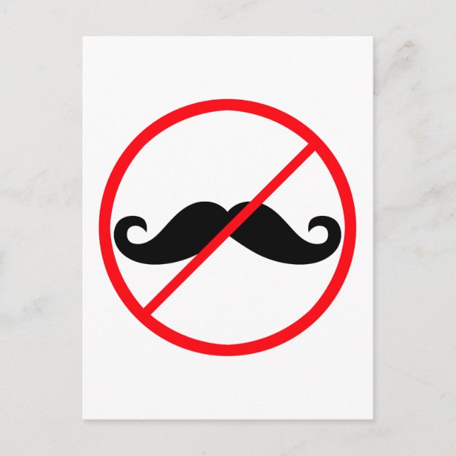 Carte Postale Moustaches interdites ! (Devant)