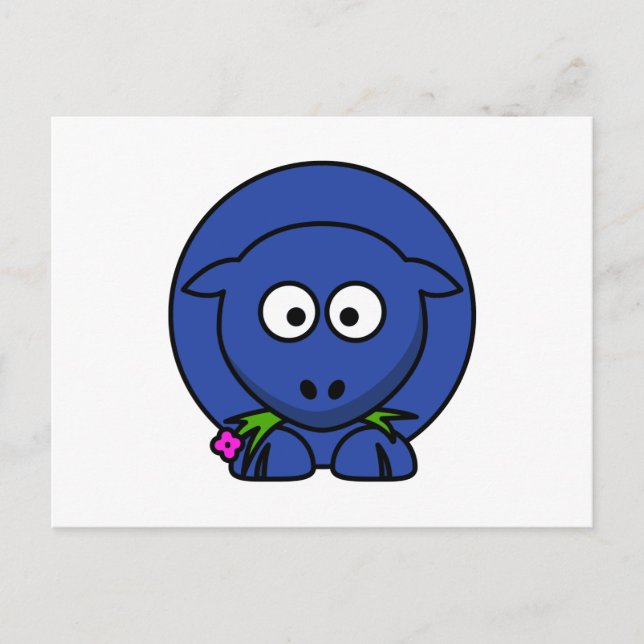 Carte Postale Mouton bleu (Devant)