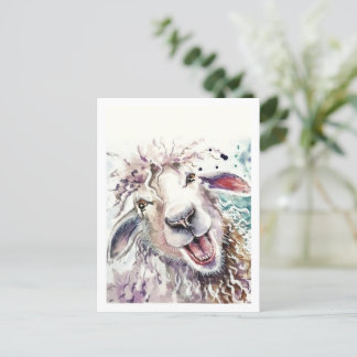 Carte Postale Mouton heureux