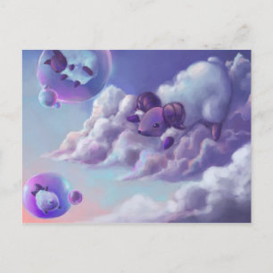 Carte postale mouton mignonne