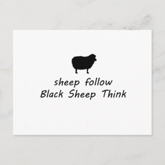 Carte Postale mouton noir