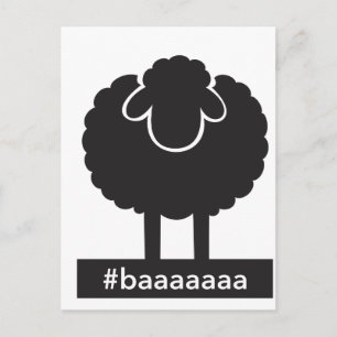 Carte Postale Mouton noir #baaaa