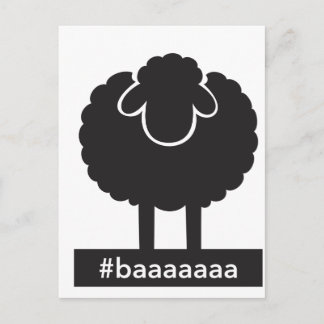 Carte Postale Mouton noir #baaaa