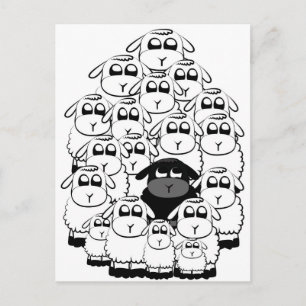 Carte Postale Moutons noirs