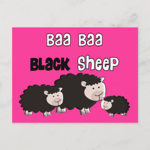 Carte Postale Moutons noirs Conception "Moutons noirs Baa Baa"