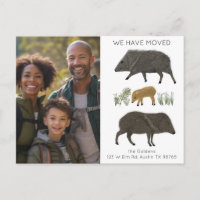 MOUVEMENT FAIRE-PART Javelina Famille Désert PERSO