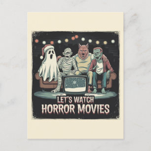 Carte Postale Movies de Noël Rétro Horreur