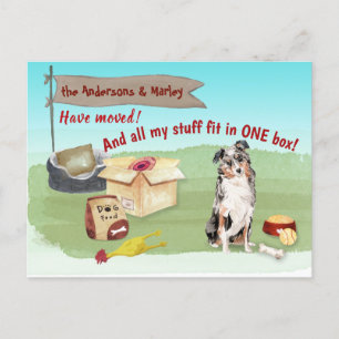 Carte Postale Moving Australian Shepherd Dog Notre nouvelle adre
