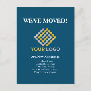Carte postale Moving Faire-part Blue Business Logo