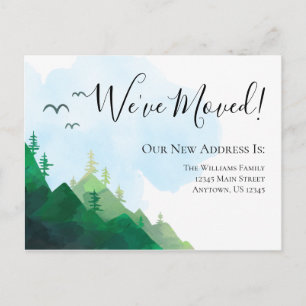 Carte Postale Moving Watercolor Wilderness Mountains Nous avons 