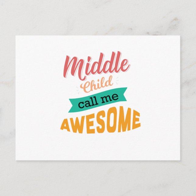 Carte Postale Moyen-Enfant Appelez-Moi Awesome Drôle (Devant)