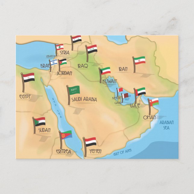 Carte Postale Moyen-Orient (Devant)