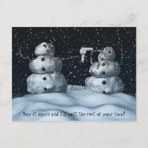 Carte postale moyenne Snowman