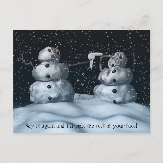 Carte postale moyenne Snowman (Devant)