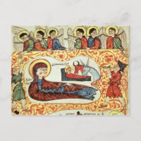 Ms 404 fol.1v La Nativité, d'un Evangile