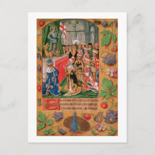 Carte Postale Ms Add 25698 f.3 Page éclairée à partir d'un livre