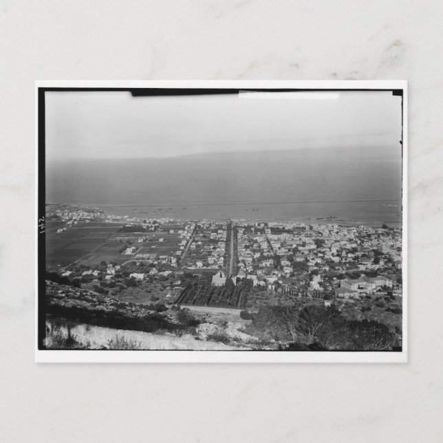 Carte Postale Mt. Carmel, Haïfa, vers 1922 (Devant)