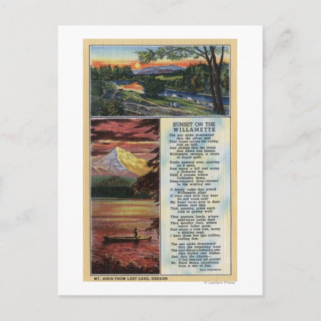 Carte Postale Mt Hood de Lost Lake View (Devant)