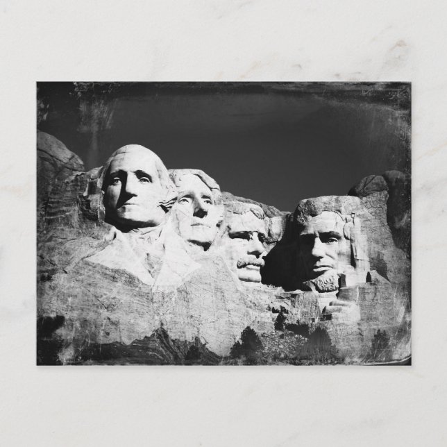 Carte Postale Mt. Rushmore B&W (Devant)