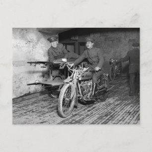 Carte Postale MTD de moto militaire, années 1910