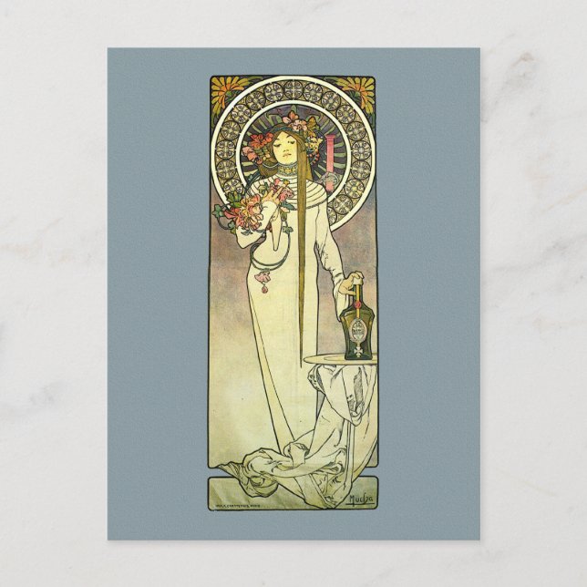 Carte postale Mucha Art Nouveau Trappistine (Devant)