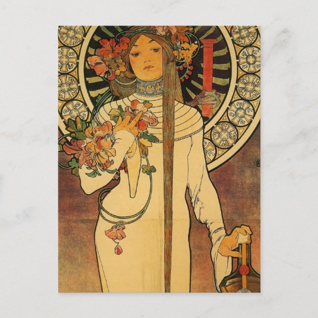 Carte Postale Mucha La Trappistine (Devant)