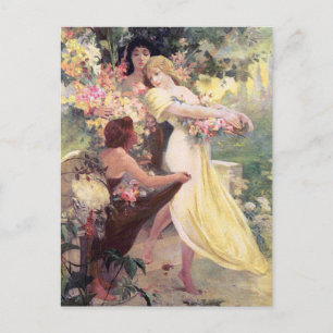 Carte Postale Mucha Postcard:  Spirit of Spring