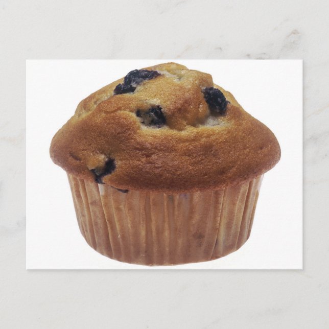 Carte Postale Muffin aux bleuets (Devant)