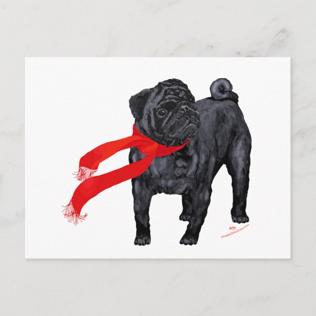 Carte Postale Mugs au foulard rouge (Devant)