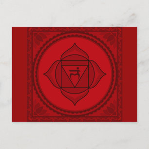 Carte Postale muladhara or root chakra Postcard