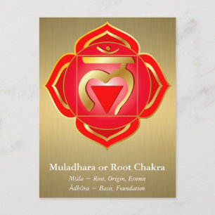 Carte postale Muladhara ou Root Chakra