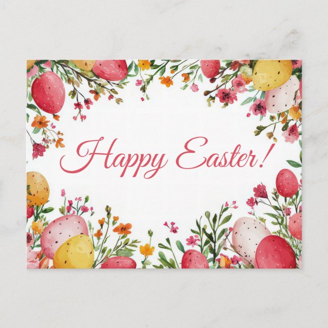 Carte postale multicolore d'Aquarell Oster avec oe (Devant)