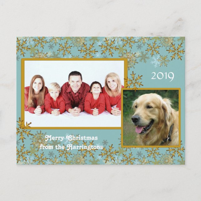 Carte postale multiphoto de Noël familiale (Devant)