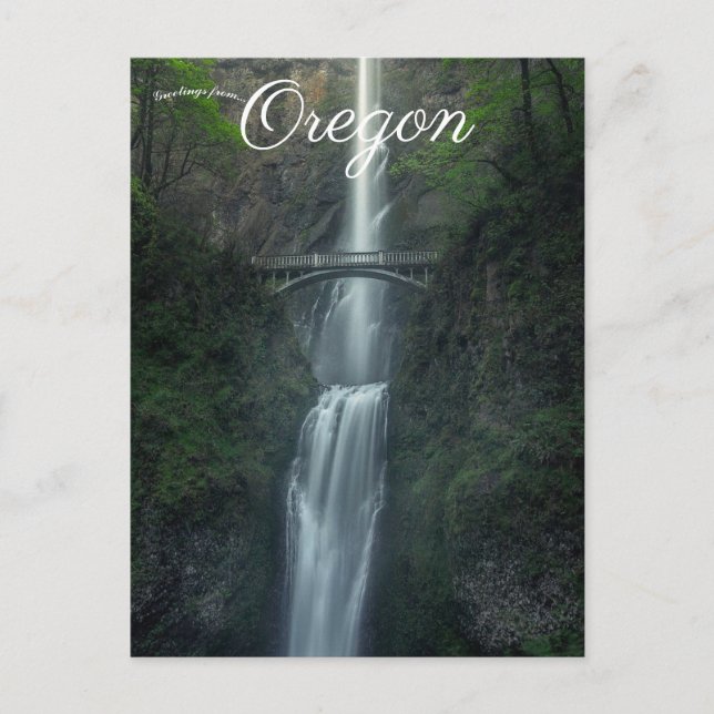 Carte Postale Multnomah Falls Portland Oregon (Devant)