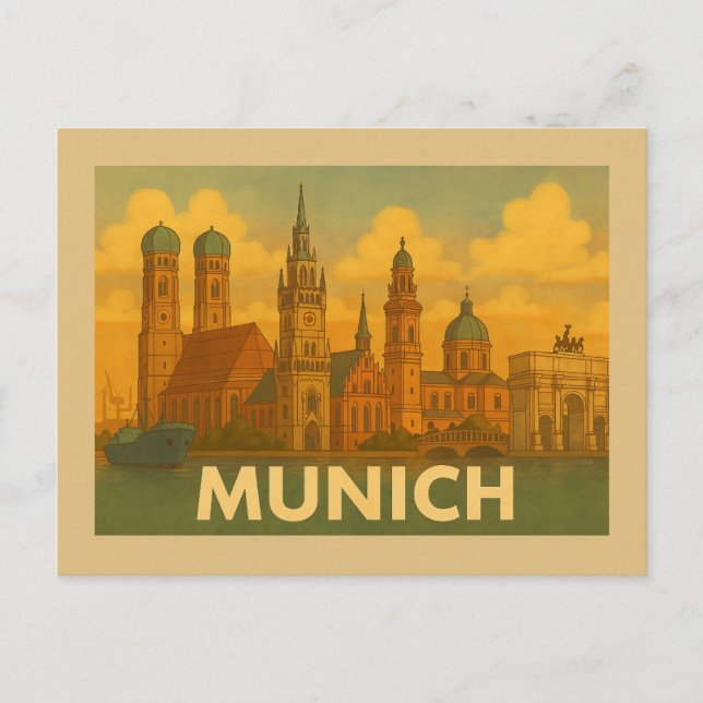Carte Postale Munich Germany City Art (Devant)