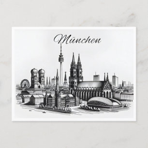 Carte Postale Munich vintage Allemagne