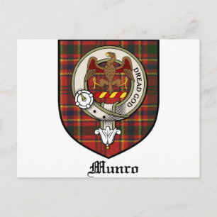 Carte Postale Munro Clan Crest Badge Tartan