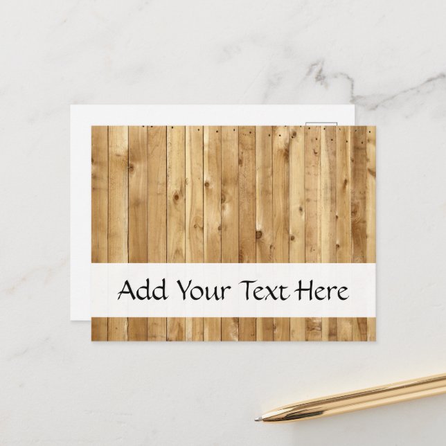 Carte Postale Mur de grange, Bois, Planches en bois, Plaques, Ru (Devant/Arrière en situation)