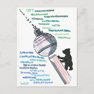 Carte Postale Muraille de Berlin