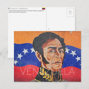 Carte Postale Mural de Simon Bolivar, Caracas, Venezuela Voyage