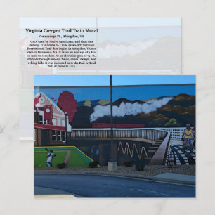 Carte Postale Murale du train du Virginia Creeper Trail
